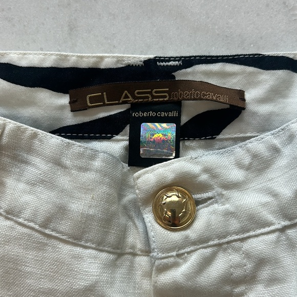 Class Roberto Cavalli Men’s Linen Shorts US Size 32 - Picture 3 of 9